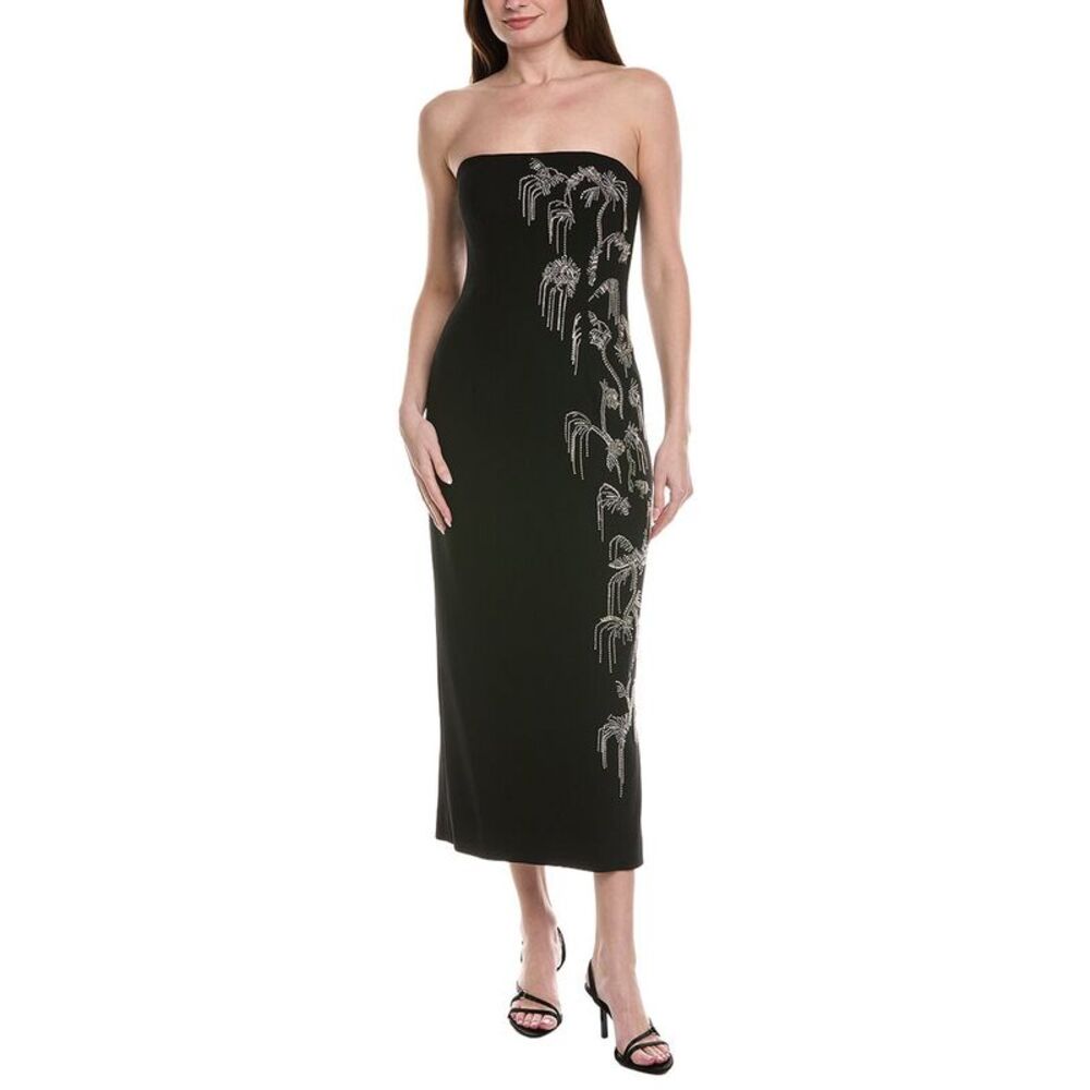 Lela Rose Womens  Wool-Blend Sheath Dress, Black